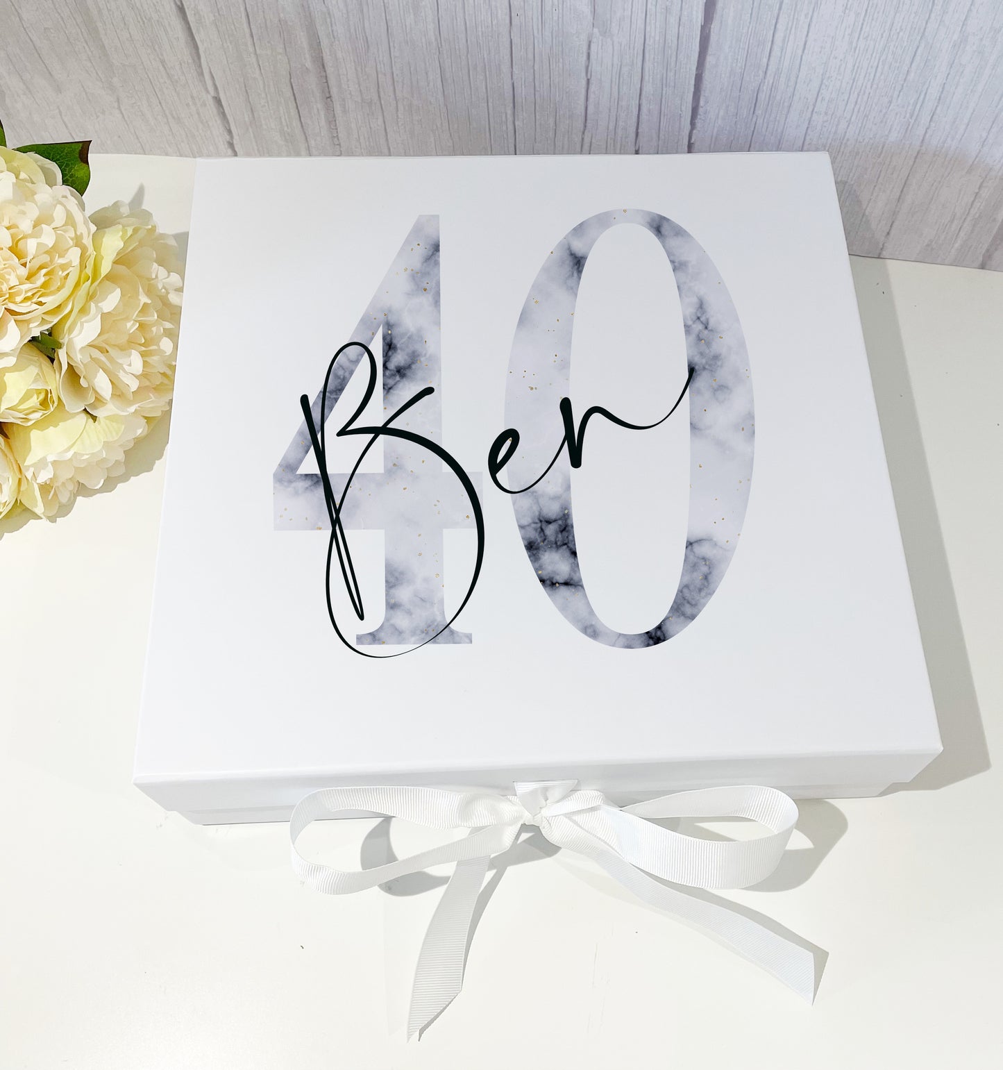 Marble Effect Any Birthday Gift/Keepsake Box  image 0