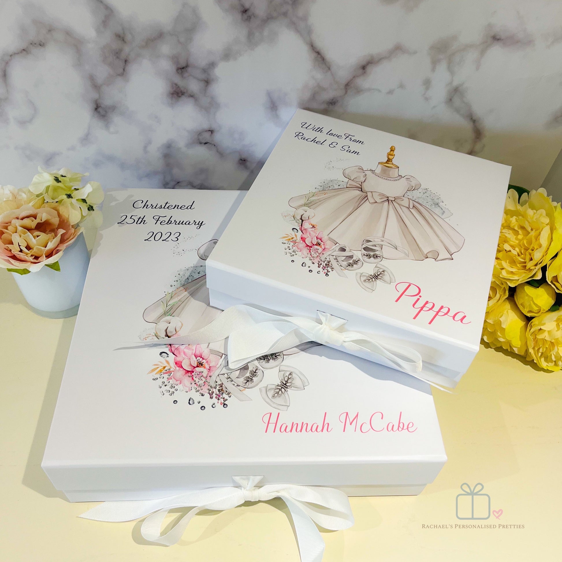 Personalised Girls Christening Keepsake Gift Box image 4